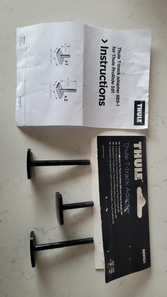 Thule T-track Adapter 889-1 voor ProRide 591/598, Auto diversen, Dakdragers, Ophalen of Verzenden