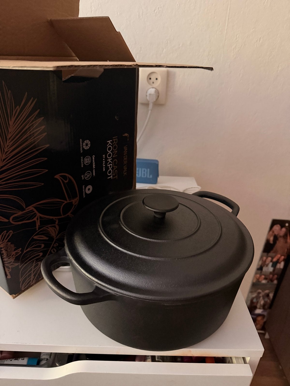 Van der Valk Gietijzeren Kookpot - Nieuw in doos, Huis en Inrichting, Ophalen, Gietijzer, Met deksel, Nieuw