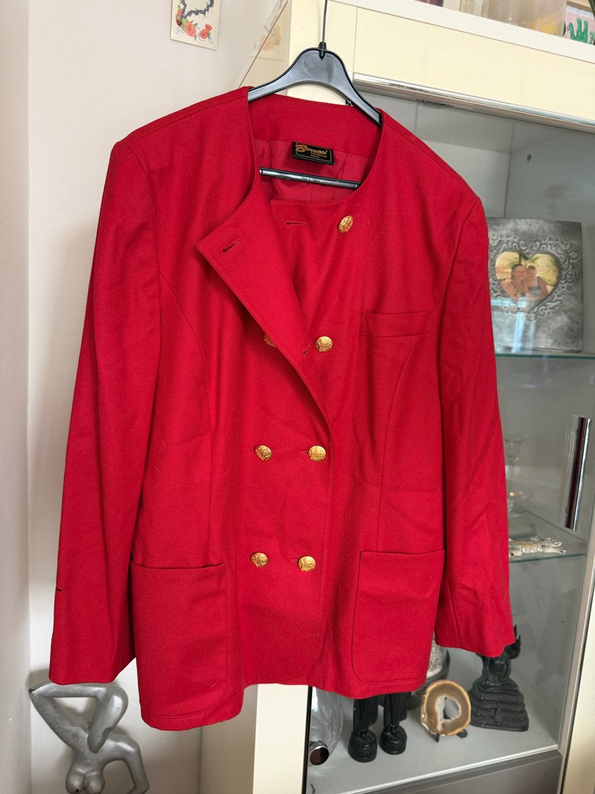 Barucci Exclusive Rood Jasje met Gouden Knopen maat 42, Maat 42/44 (L), Ophalen of Verzenden, Zo goed als nieuw, Jasje