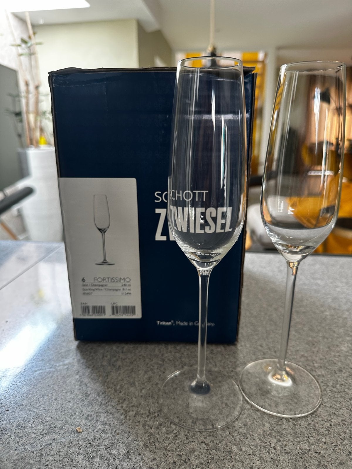 20 Schott Zwiesel Fortissimo champagneglazen, Ophalen of Verzenden, Zo goed als nieuw, Glas, Overige merken