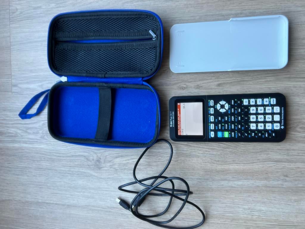Texas Instruments TI-84 Plus CE-T Pyhon Edition + hoes, Ophalen of Verzenden, Grafische rekenmachine, Zo goed als nieuw
