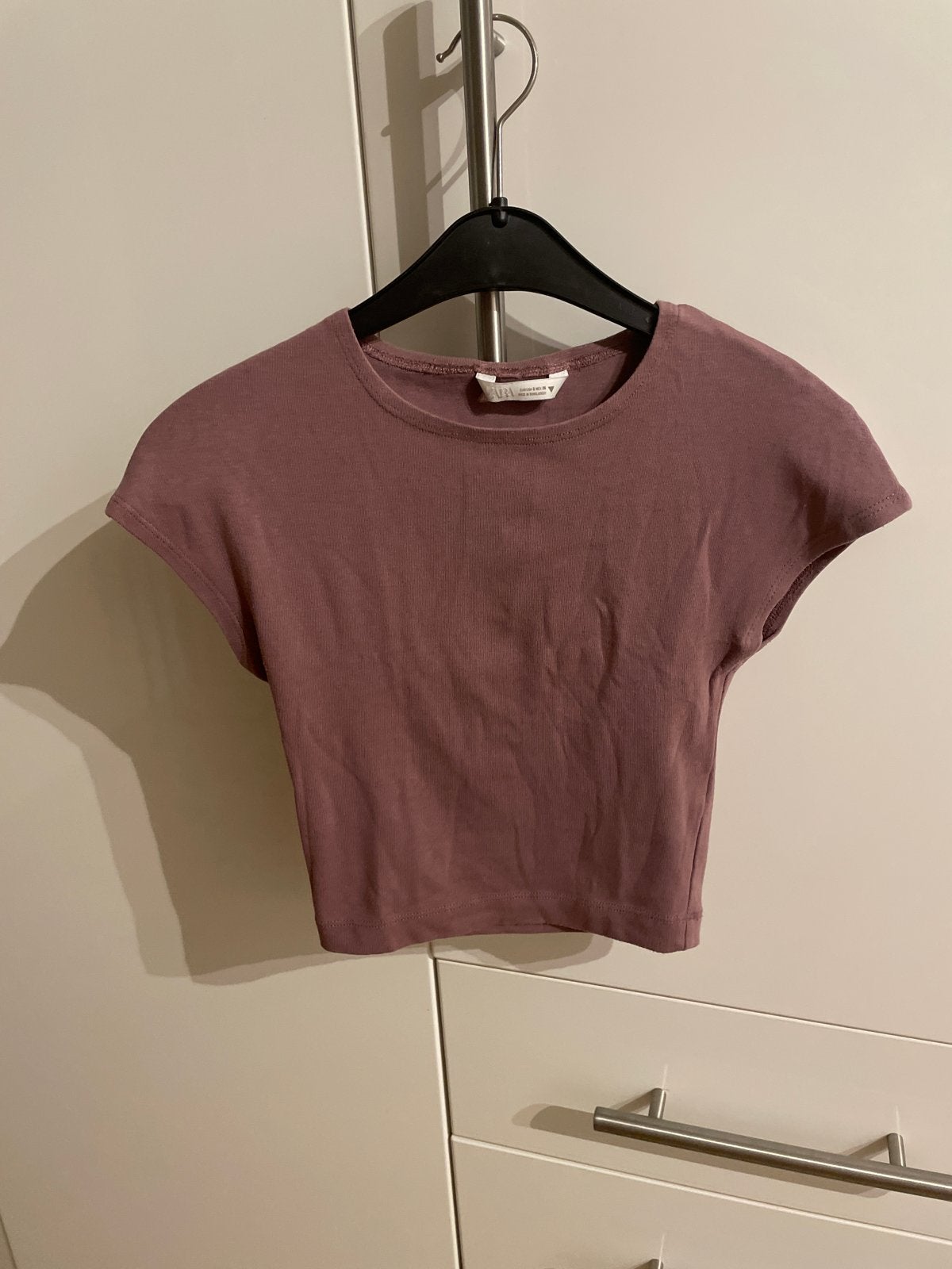 Zara shirtje maat S, valt als XS, Paars, Ophalen of Verzenden, Korte mouw, Maat 34 (XS) of kleiner