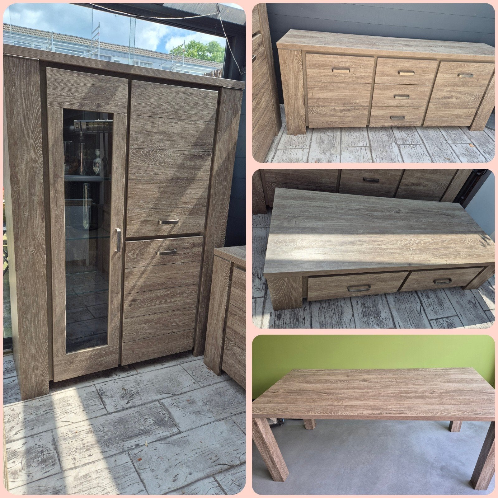Complete set: Eettafel, Salontafel, Dressoir, Buffetkast, Ophalen of Verzenden