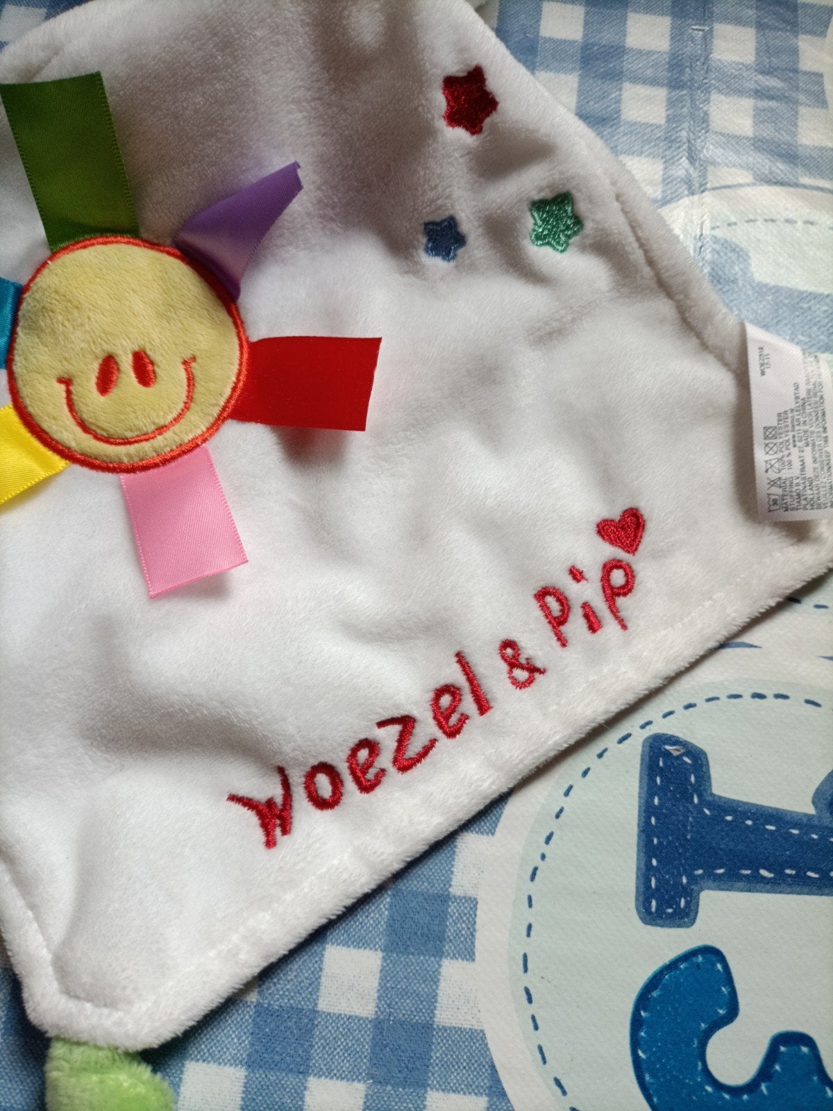 Woezel en Pip knuffeldoekje met knuffel eraan vast, Ophalen of Verzenden, Zo goed als nieuw, Konijn