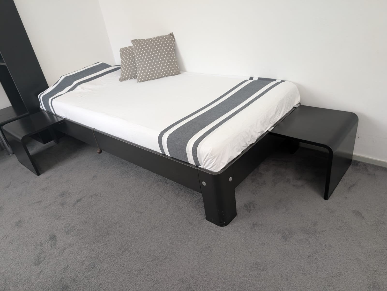 Auping auronde zwart 1 persoons evt met matras, Ophalen, Gebruikt, Tweepersoons, Zwart