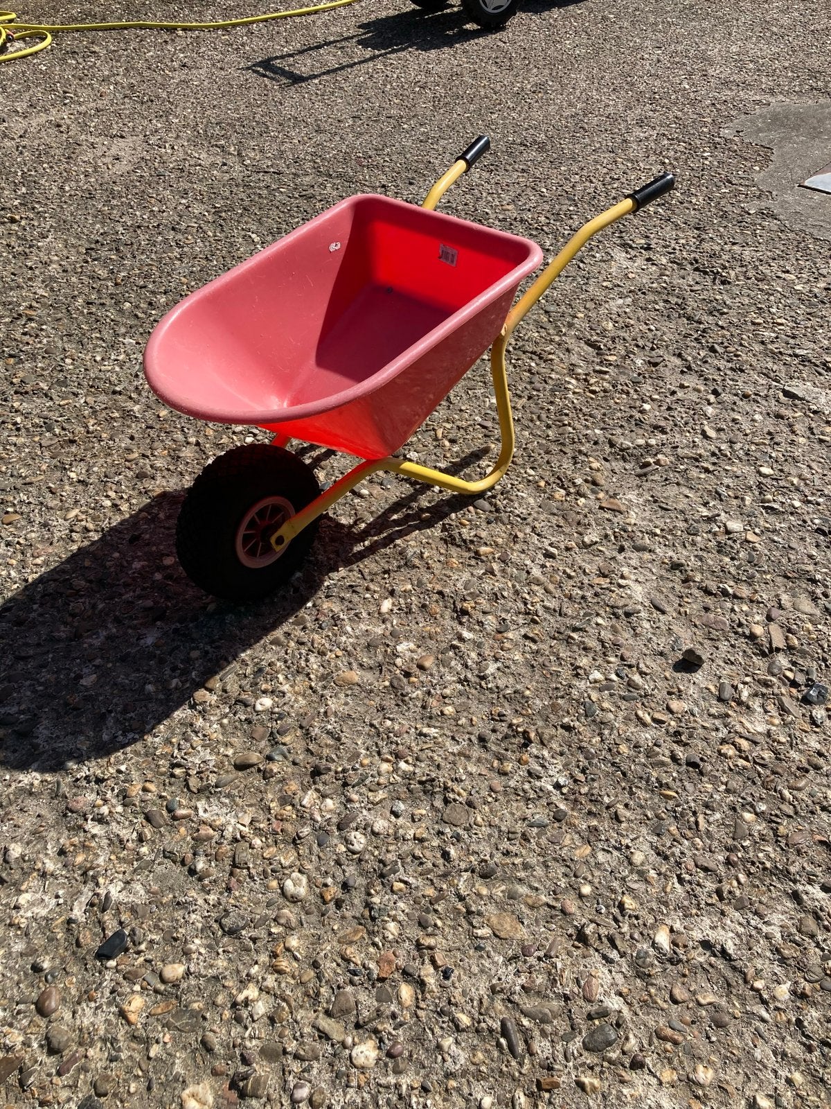 Kinder kruiwagen roze/geel, Ophalen, Gebruikt