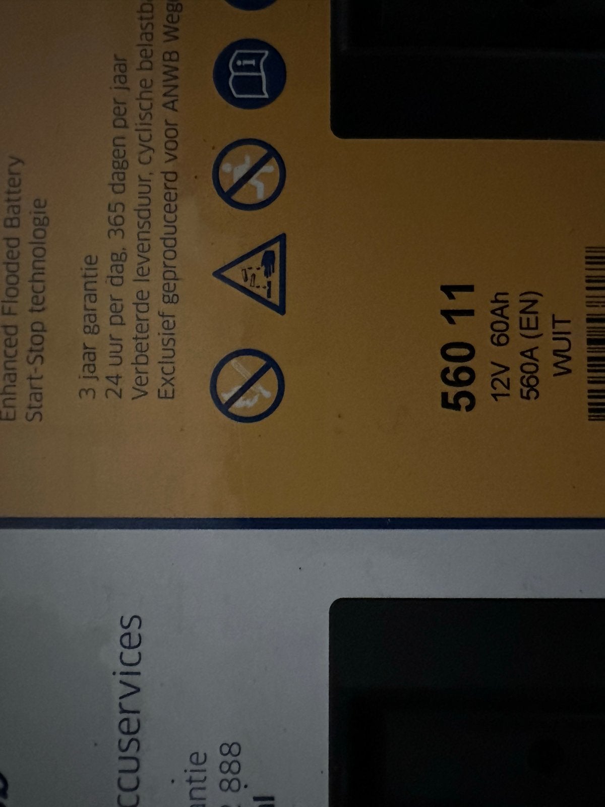 ANWB Auto Accu 12V 60Ah - Zeer goede staat, Nieuw, Universele onderdelen