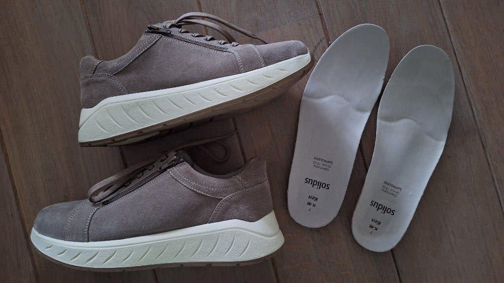 ZGAN Solidus sportieve schoenen Taupe maat 41 breedte K-M, Overige kleuren, Ophalen of Verzenden, Zo goed als nieuw, Solidus