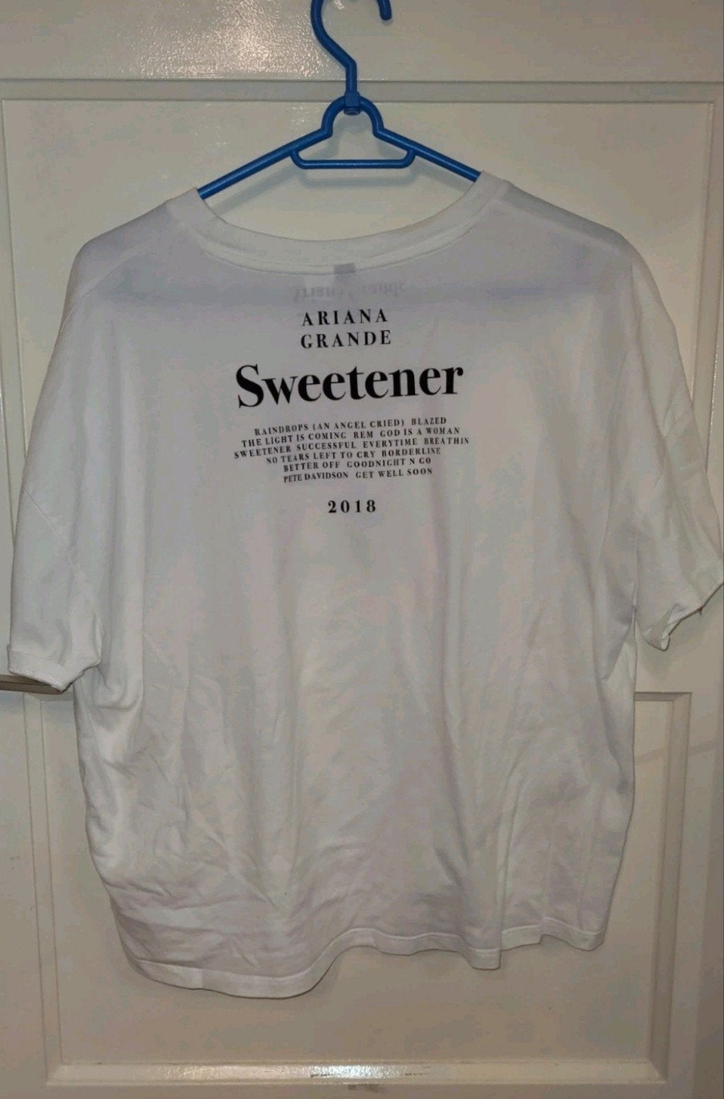 Ariana Grande white Sweetener T-Shirt, Verzenden, Wit, Korte mouw