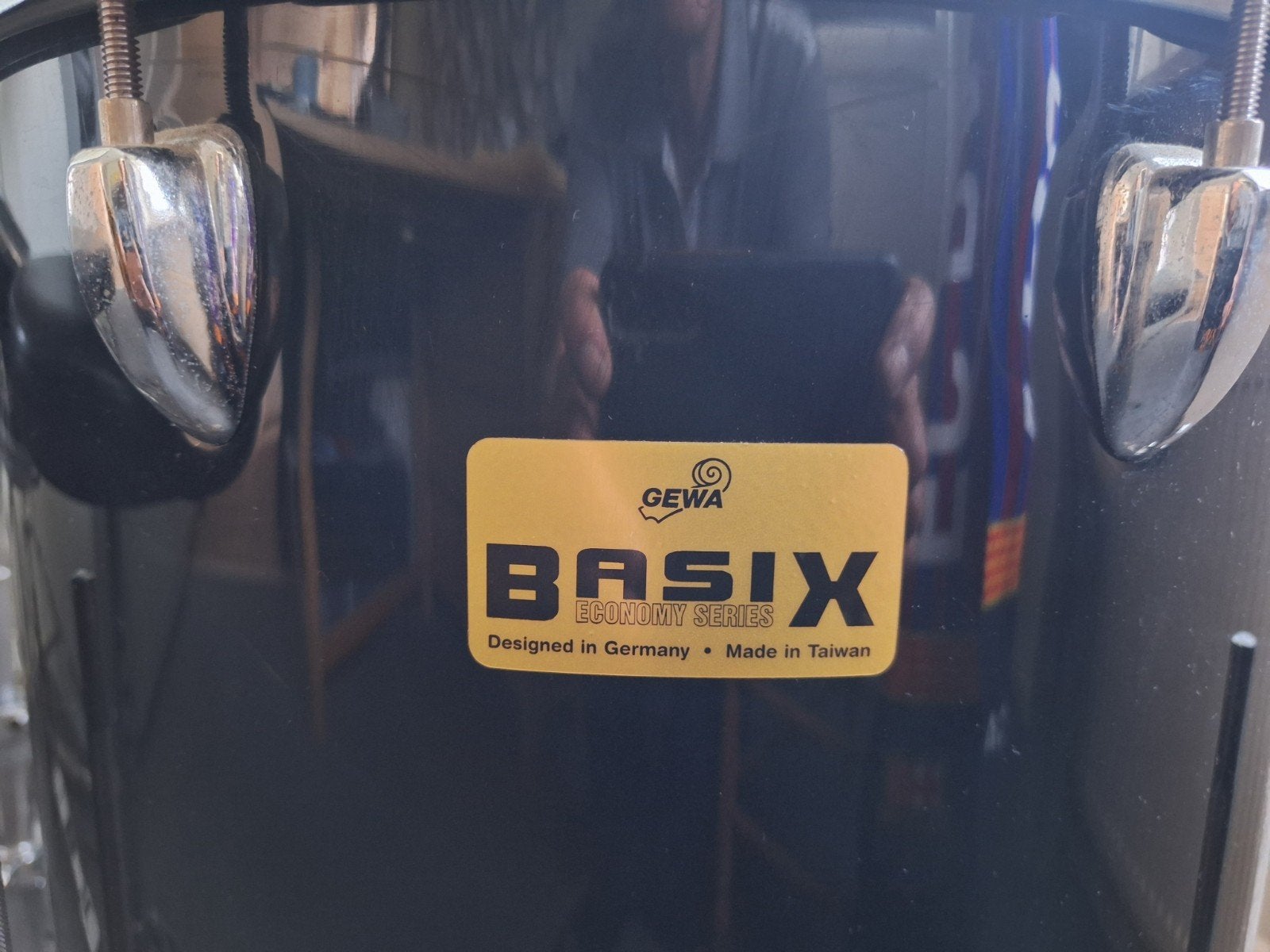Basix drumstel, met bekkens en kruk, Muziek en Instrumenten, Ophalen of Verzenden, Gebruikt, Overige merken