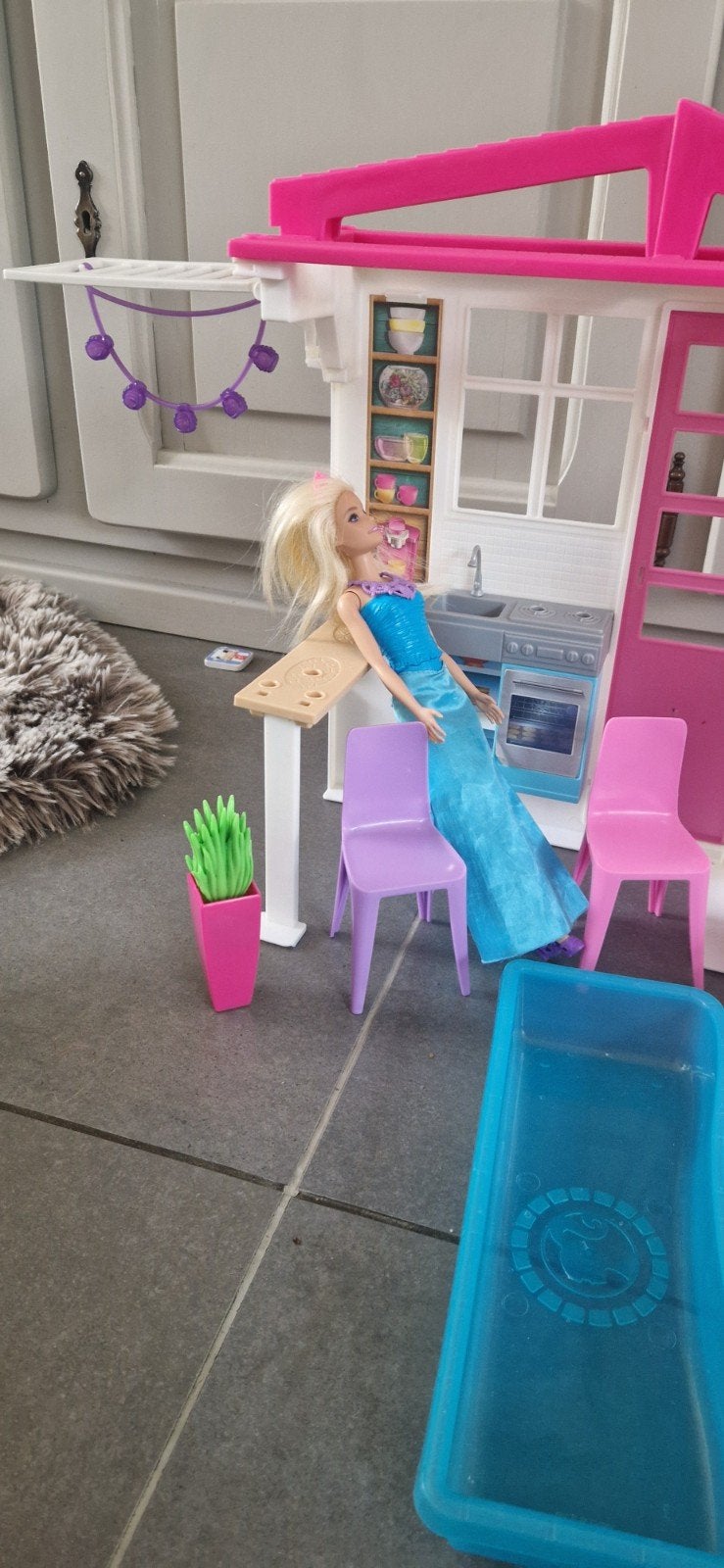 Barbie Droomhuis met accessoires en Barbiepop, Ophalen of Verzenden, Barbie