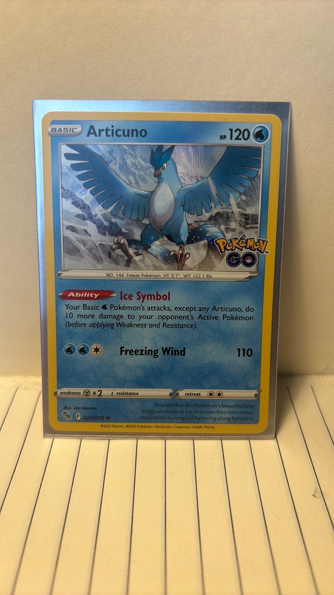 Articuno 024/078 pokemon go holo pokemon kaart, Ophalen of Verzenden, Nieuw