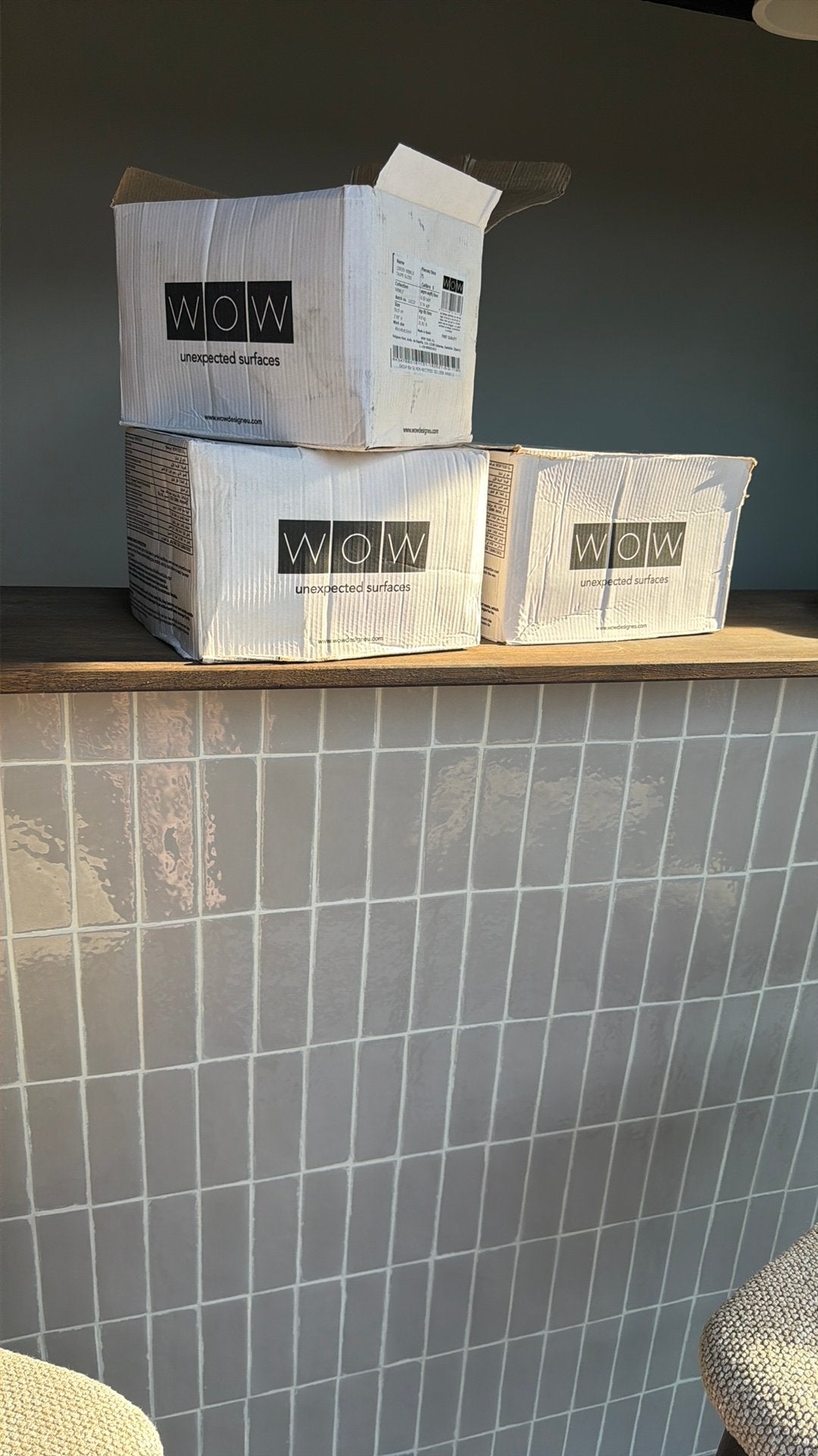 Wow design tegeltjes - taupe gloss, Ophalen, Nieuw, Minder dan 20 cm, Minder dan 20 cm