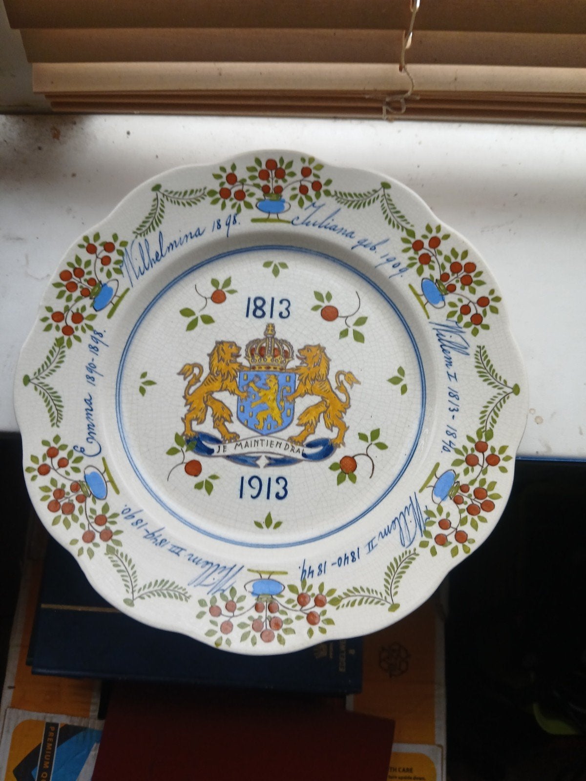 Herdenkingsbord 1813-1913 Oranjehuis, Antiek en Kunst, Ophalen of Verzenden