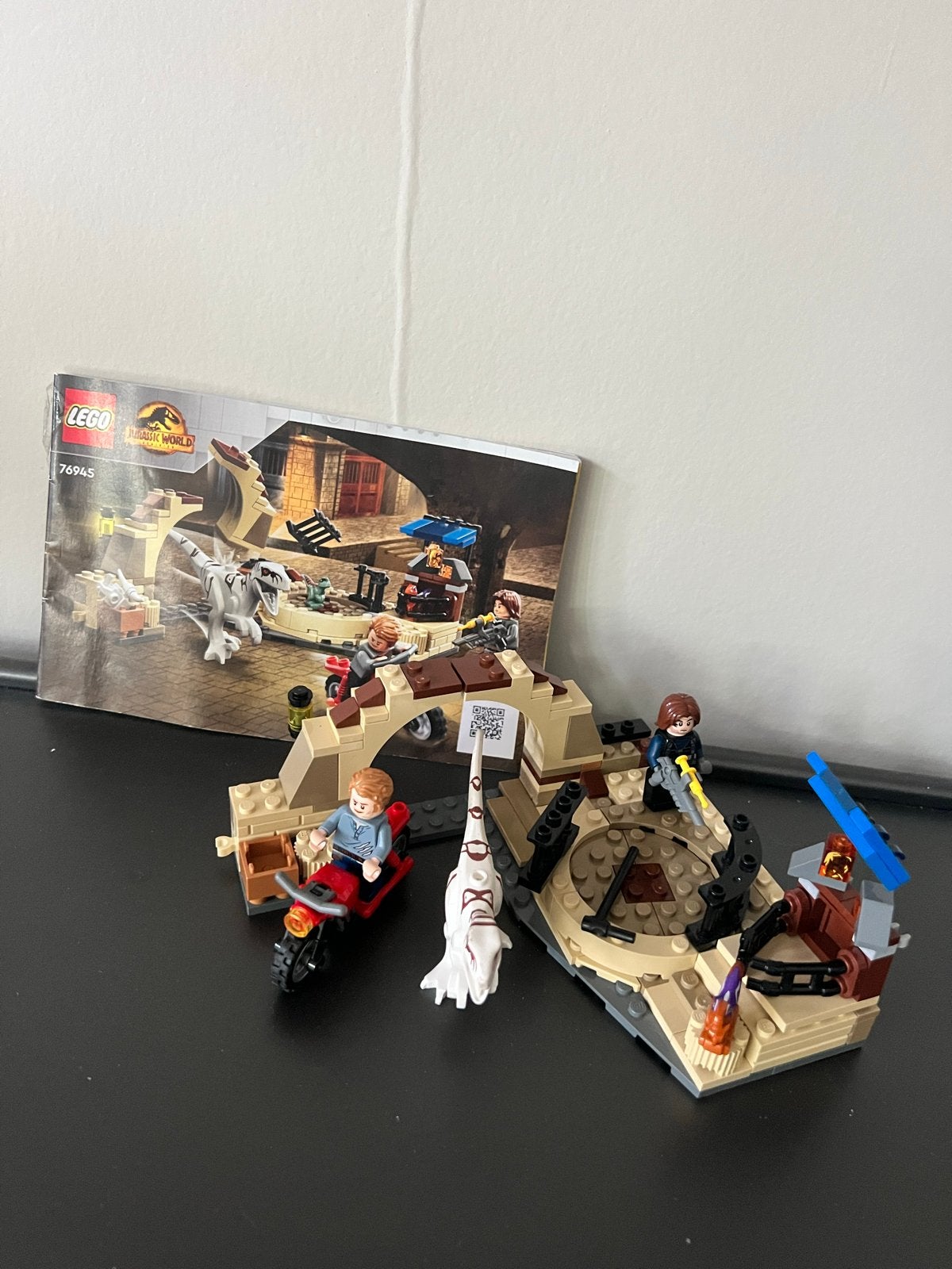 Lego Jurassic World 76945 Atrociraptor Dinosaurus Motorfiets, Ophalen, Jurassic World, Lego, Zo goed als nieuw