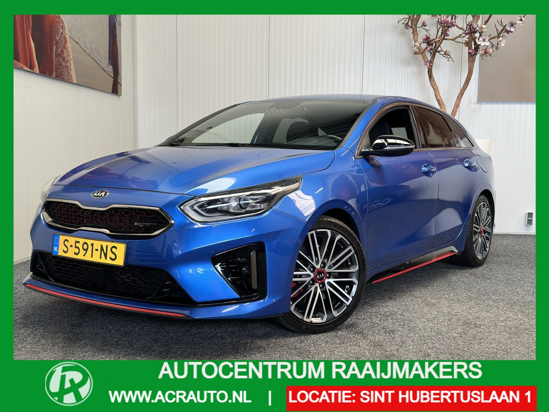 Kia ProCeed 1.6 T-GDI GT LEDER/ALCANTARA ADAPTIVE CRUISE CON, Auto's, Dealer onderhouden, 15 km/l, Gebruikt, Blauw