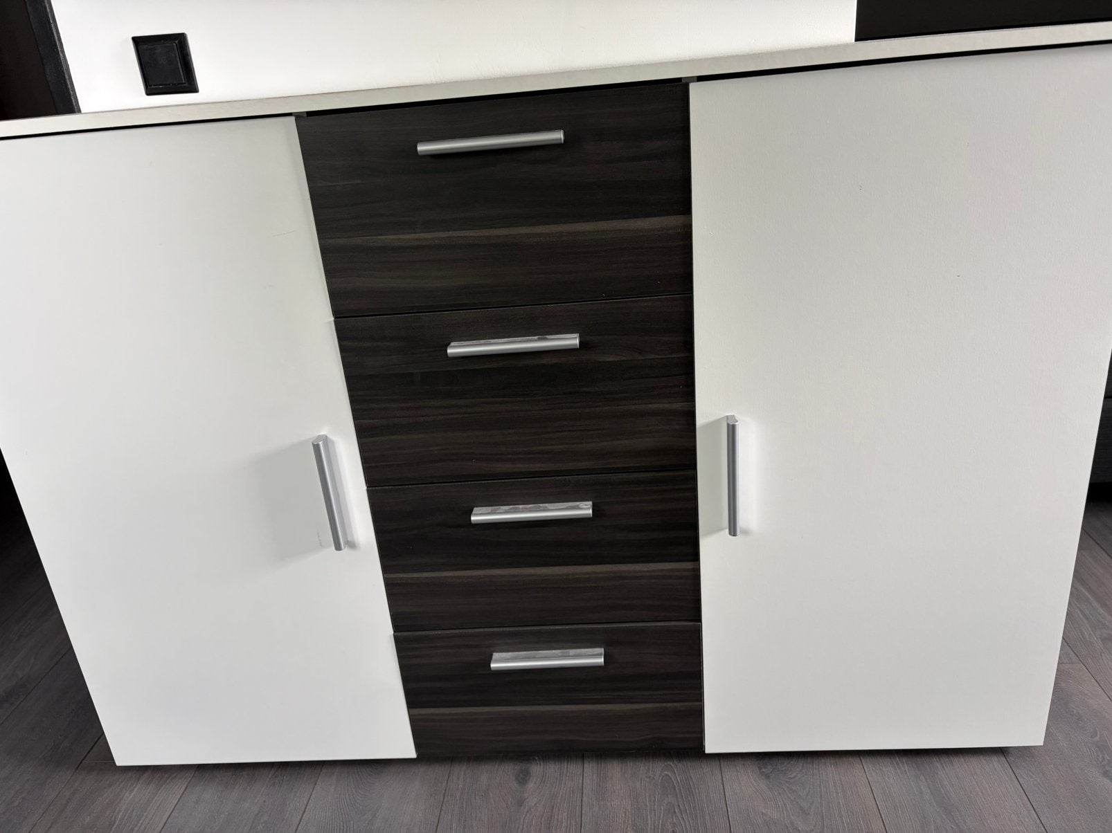Dressoir met 4 lades, Ophalen, Minder dan 50 cm, Gebruikt, Meerdere deuren
