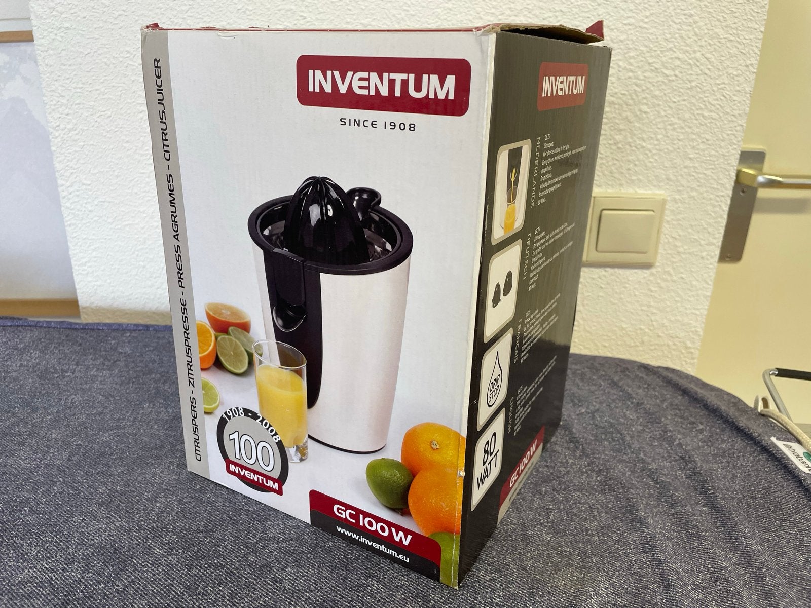 Inventum Citruspers GC100W - Nieuw in doos, Ophalen, Nieuw, Elektrisch, Citruspers