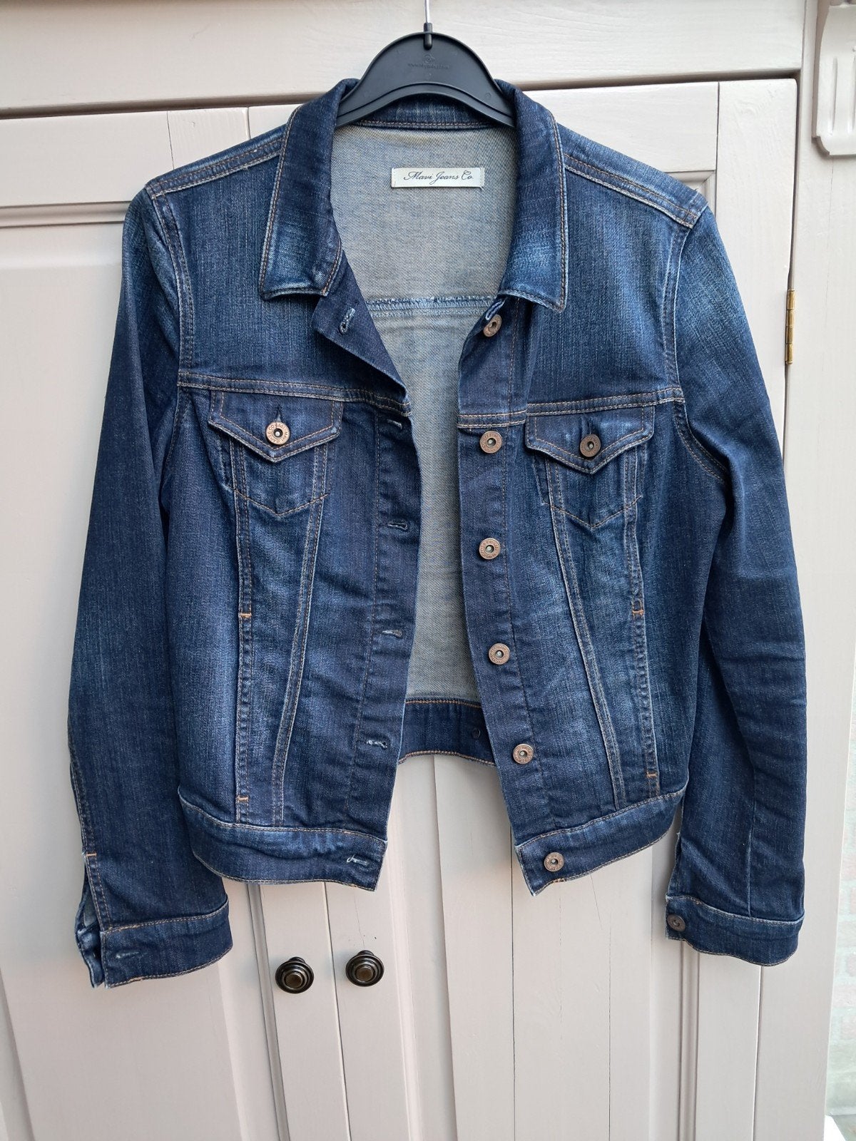 spijkerjasje, Ophalen of Verzenden, Zo goed als nieuw, Maat 34 (XS) of kleiner, Blauw