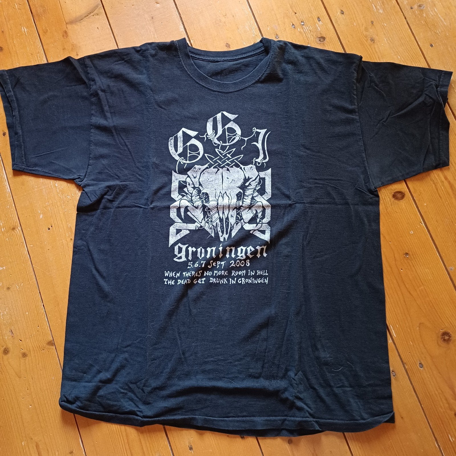 GGI (Groningen-Glasgow-Ireland) Punk shirt (2008), Ophalen of Verzenden, Zwart
