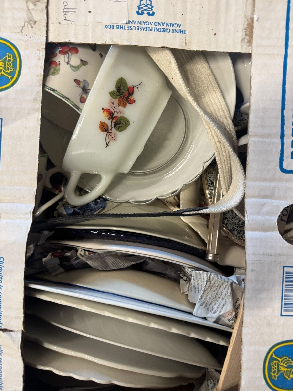 Grote partij porselein, glas, kristal en meer (55 dozen), Ophalen of Verzenden