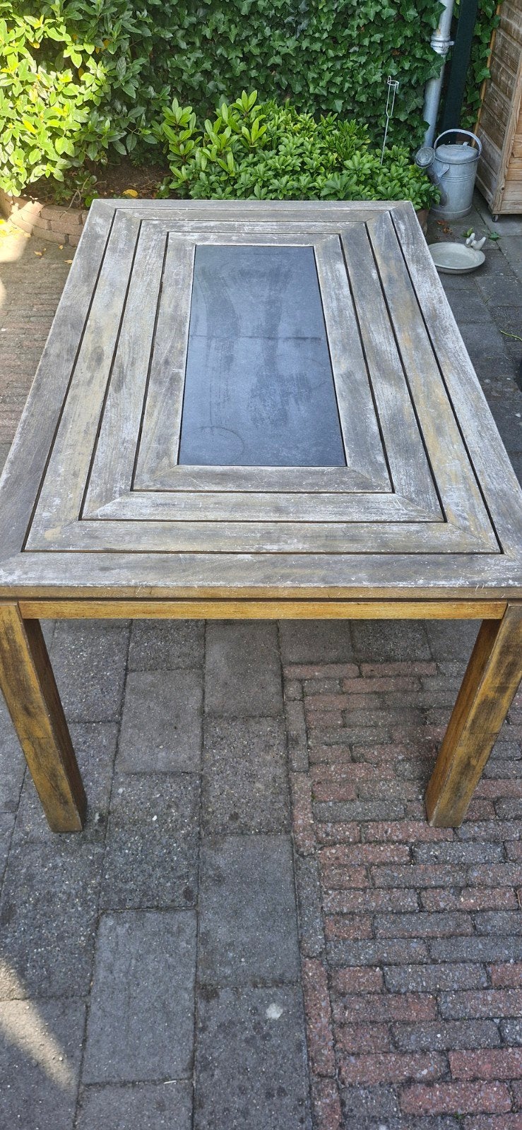 Teak houten tuintafel 'Allure', Tuin en Terras, Tuintafels, Ophalen, Gebruikt, Rechthoekig, Teakhout