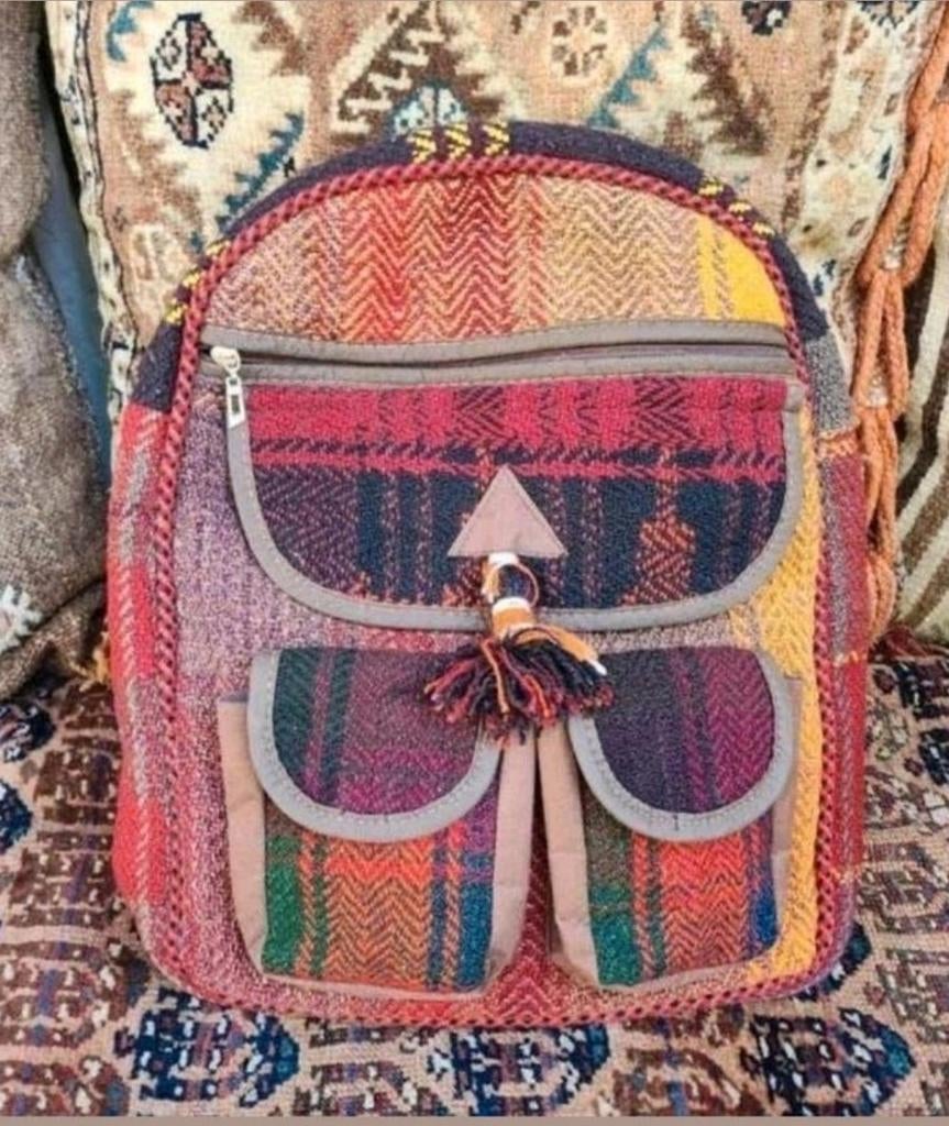 Bohemian Kilim 100 % Wool Rugzak. Handmade. ZGAN, Ophalen of Verzenden, Zo goed als nieuw, Overige merken