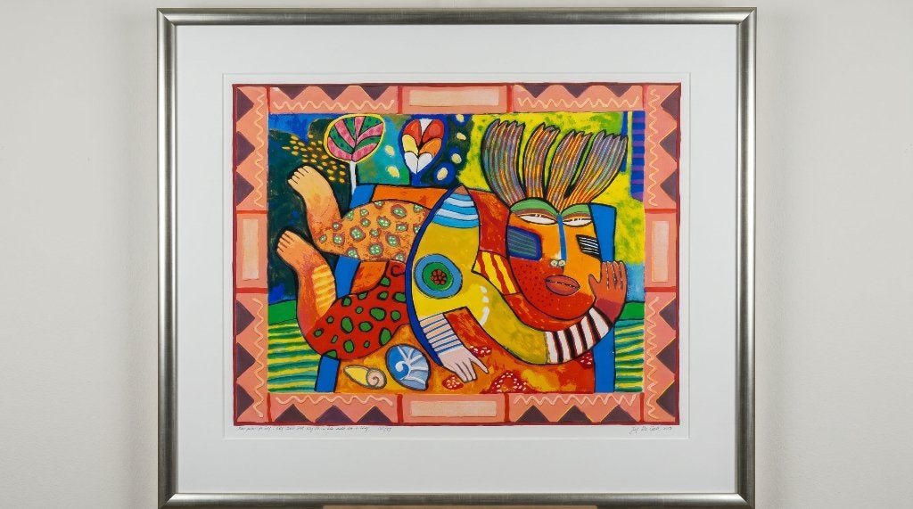 CLEMENS BRIELS "Antigua a bay a day, after 360 days I'll ..", Antiek en Kunst, Kunst | Litho's en Zeefdrukken, Ophalen, Gelimiteerde oplage