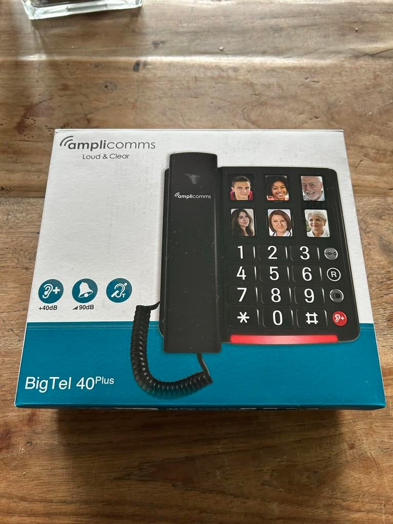Amplicomms BigTel 40Plus senioren telefoon, Ophalen of Verzenden, Zo goed als nieuw, 1 handset