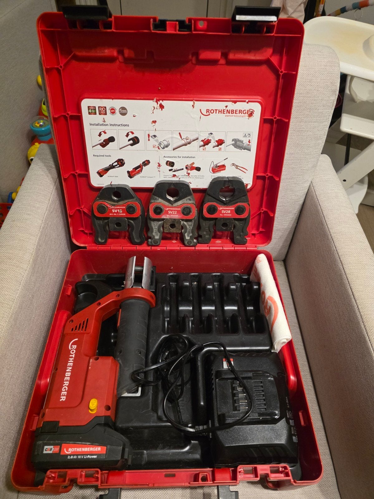 Rothenberger compact perstang SV15 SV22 SV28 koper en staal, Ophalen, Zo goed als nieuw, Gereedschapsset, Overige merken