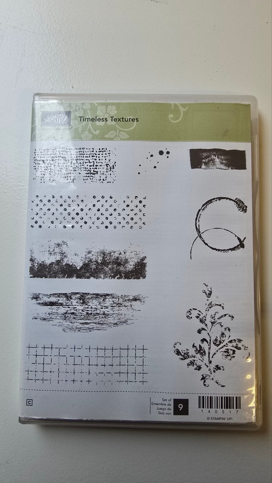 Stampin up stempelset timeless textures, Hobby en Vrije tijd, Ophalen of Verzenden, Gebruikt