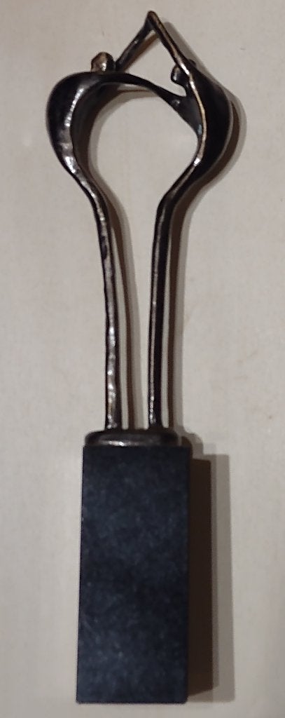 verbronsd beeld mens tot mens / Ammerlaan Artihove H 23 cm, Ophalen, Overige onderwerpen, Brons, 20 - 50 cm
