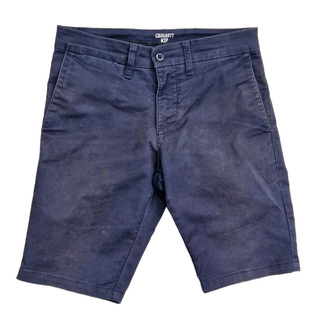 Carhartt WIP Sidney korte broek chino W29 Donkerblauw, Carhartt, Blauw, Xc, Overige maten