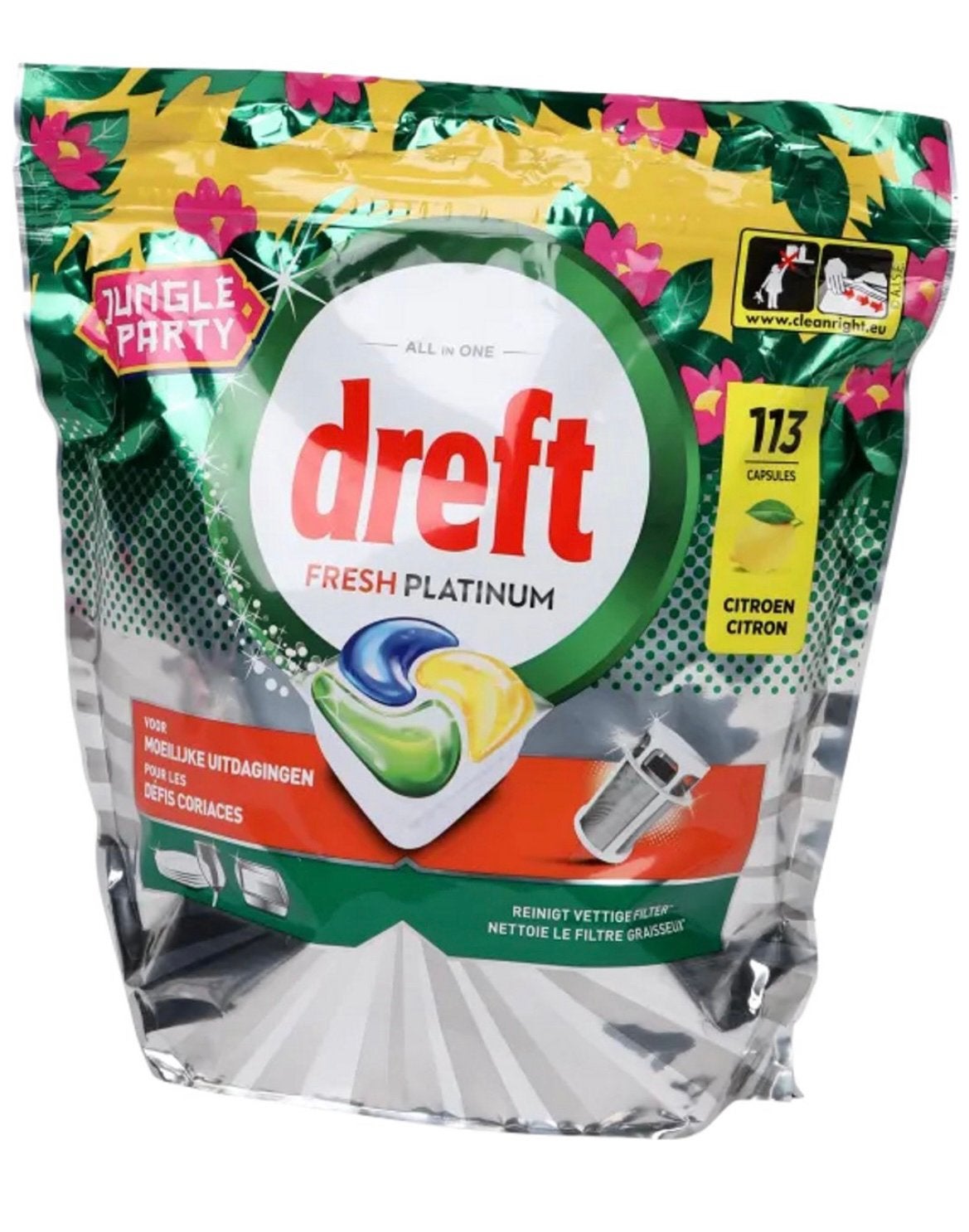 10x dreft fresh platinum vaatwastabletten zak 113st te koop!, Ophalen, Nieuw