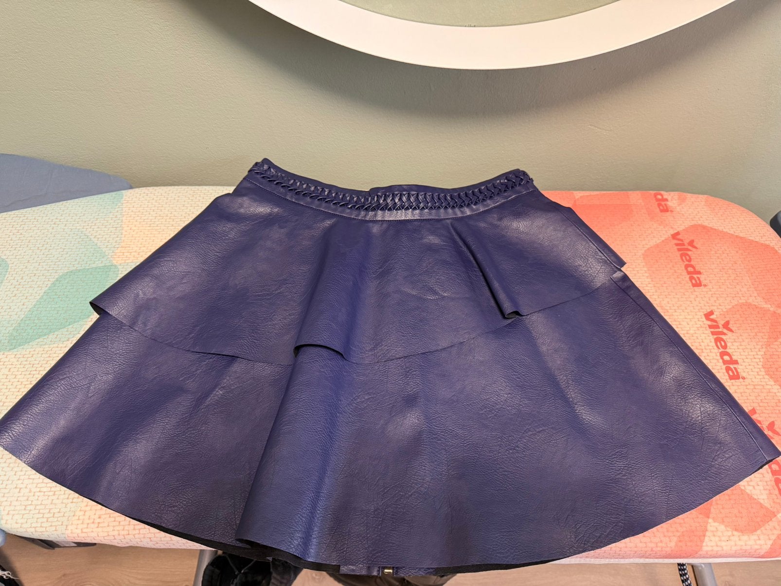 Nikkie paarse leren rok, Maat 38/40 (M), Paars, Nieuw, Ophalen of Verzenden