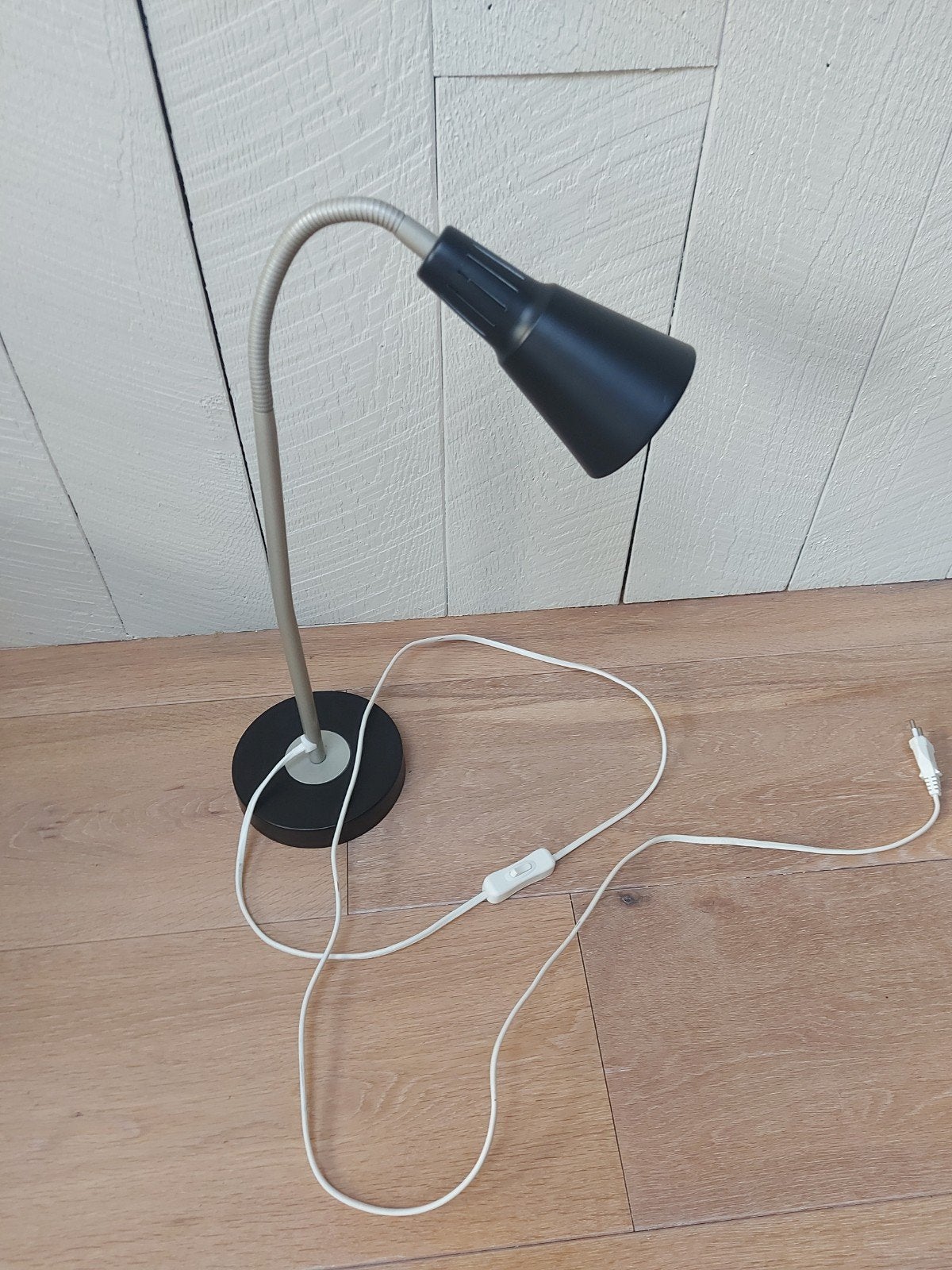 IKEA Bureaulamp Tafellampje Zwart Zilver Verstelbaar, Bureaulamp, Gebruikt, E14 (klein), Ophalen of Verzenden