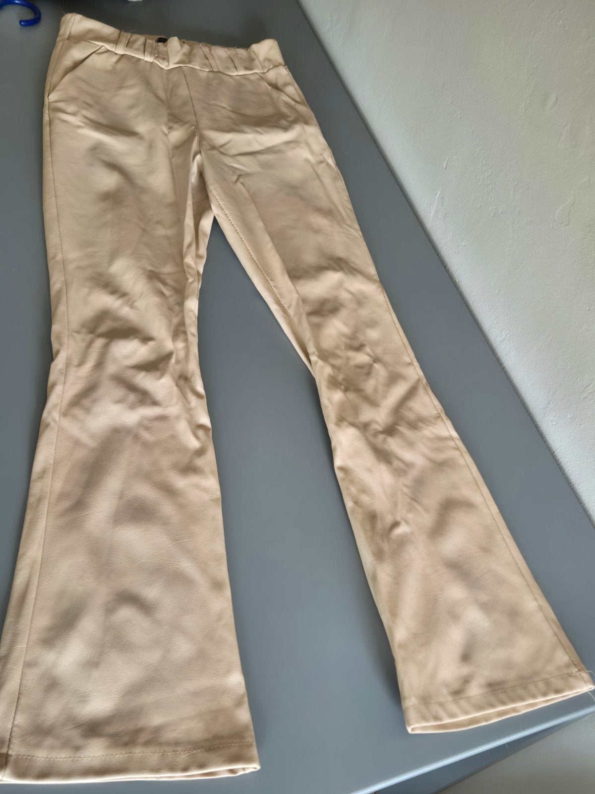Dames leren broek - Haastar, Haastar, Beige, Ophalen of Verzenden, Zo goed als nieuw
