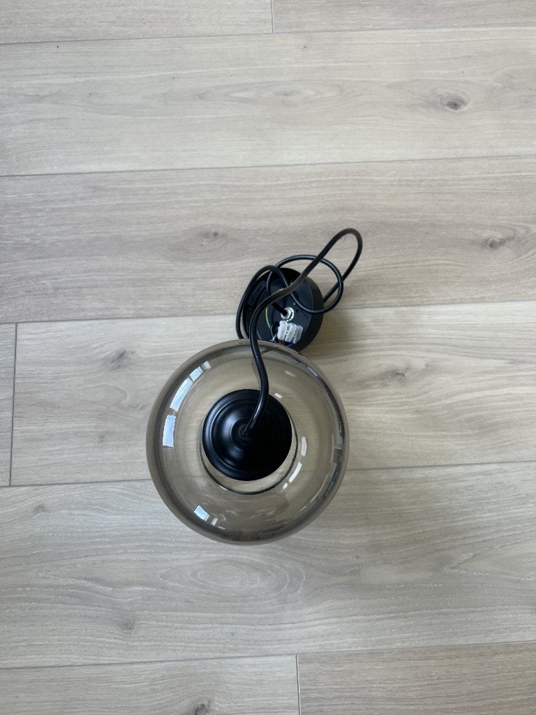 Leitmotiv 'Oiled' hanglampen (smoked glass) - Set van 2, Ophalen, Zo goed als nieuw, Glas