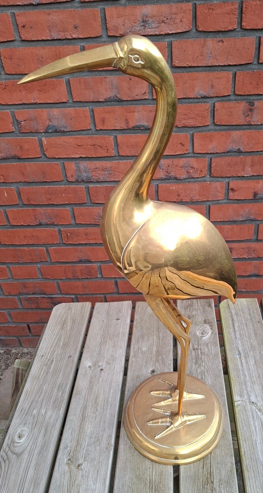 Vintage jaren 70 80 XL kraanvogel Hollywood Recency stijl, Verzenden
