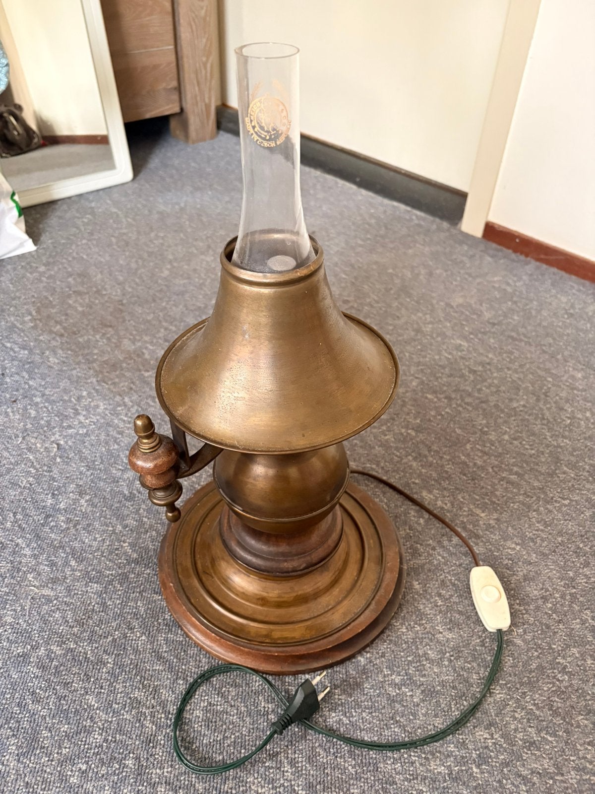 Vintage electrische olielamp, Ophalen
