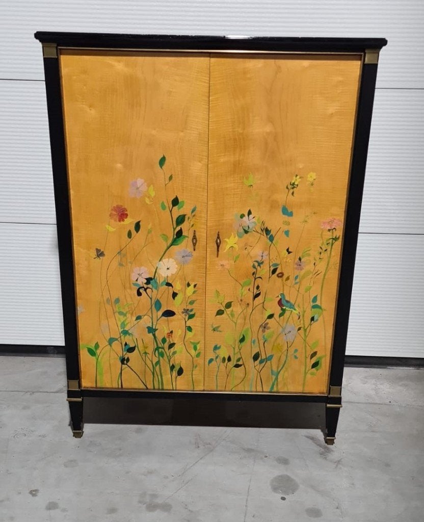 Mid-century bar meubel, Paul Vandenbulcke, De Coene, Saverys, Antiek en Kunst, Ophalen, Meerkleurig, Hout, 140 cm