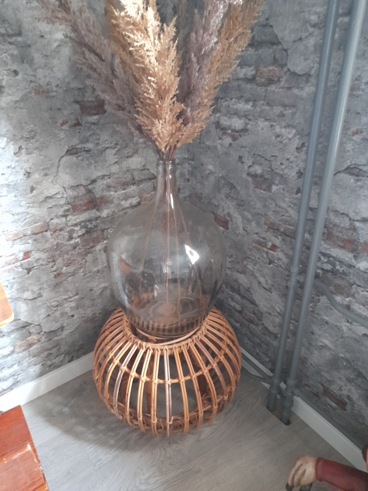 Boho style kruk met gistfles.Samen 10 euro, Huis en Inrichting, Ophalen