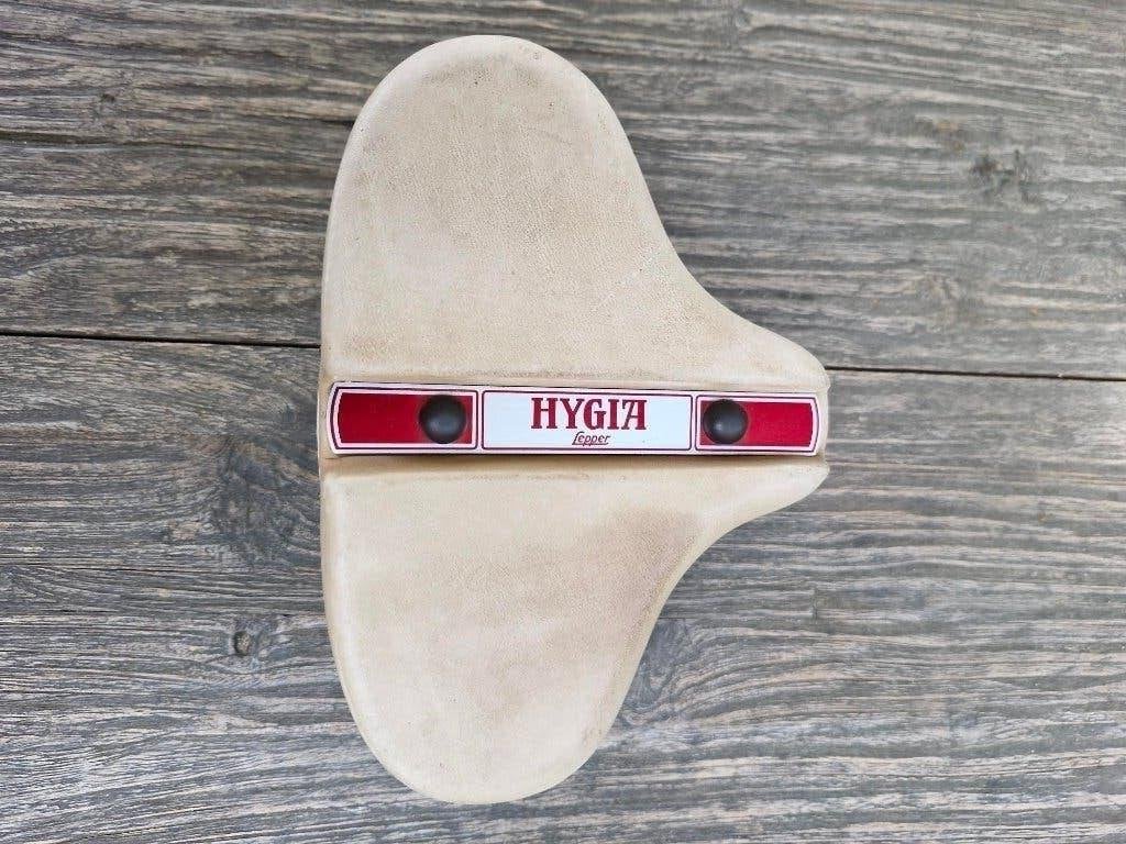 Lepper Hygia licht leren lederen fietszadel., Ophalen, Zo goed als nieuw, Lepper