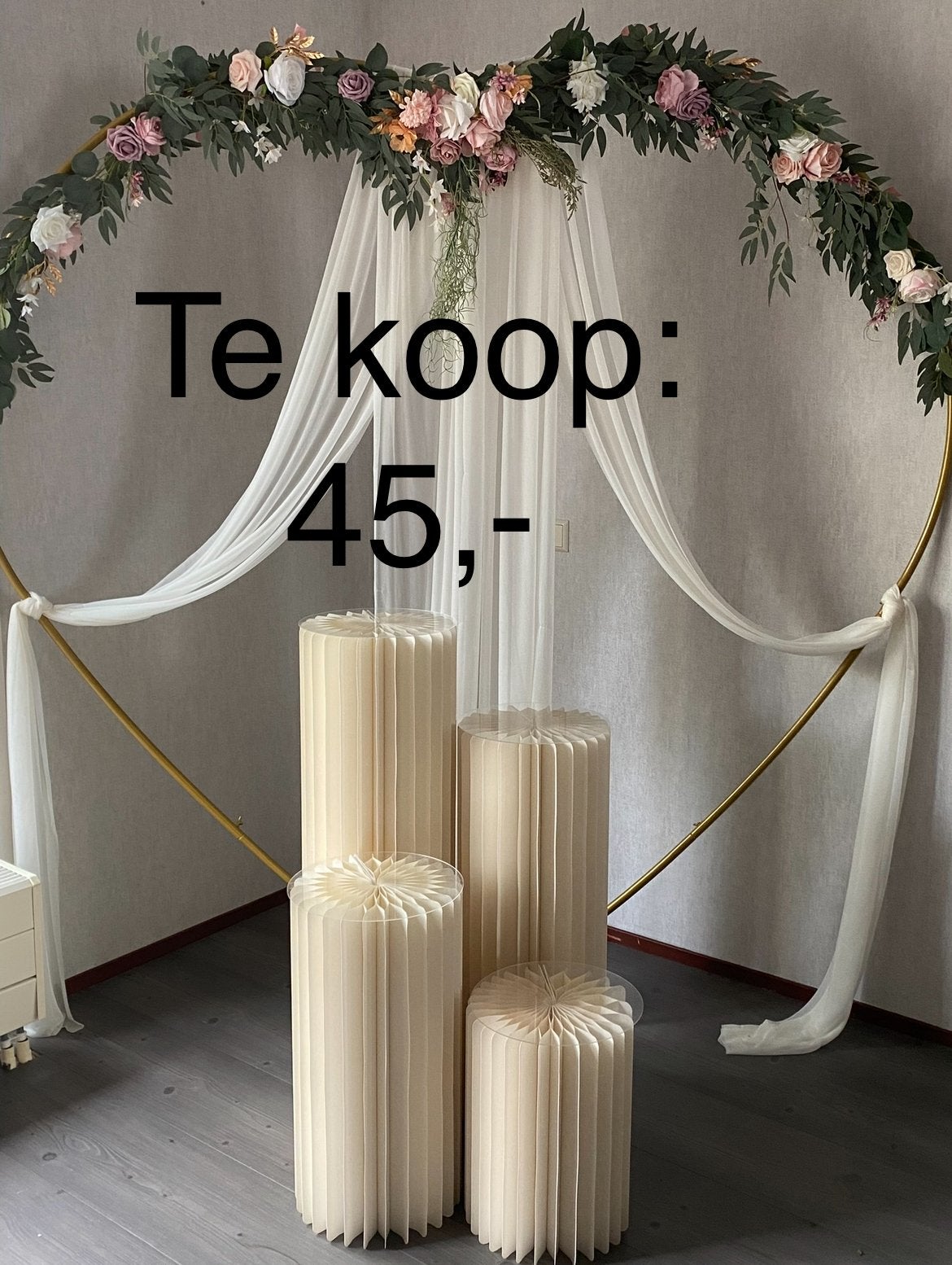 Zuilen 4 delig: 45,- bloemensets: 25,- zuil 100 cm; 20,-, Ophalen, Zo goed als nieuw, Accessoires