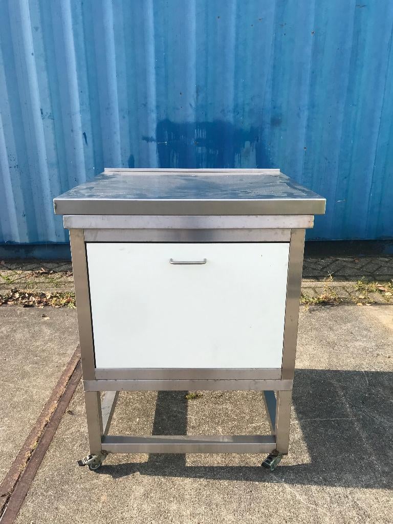 BBQ Egg rvs mobiele tafel "naar wens te maken " lees adv., Ophalen, Gebruikt, Gas