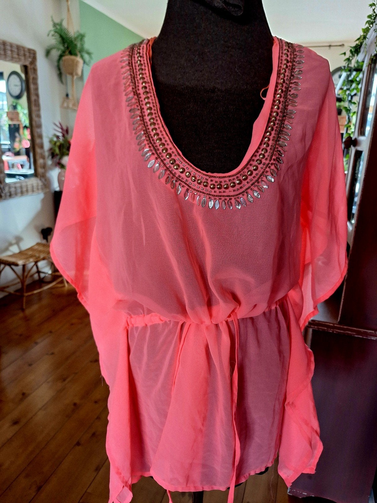 Voile tuniek maat 38 40 neon, Ophalen of Verzenden, Gedragen, Maat 38/40 (M)