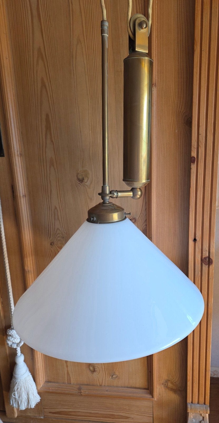 Messing hanglamp pendellamp compleet, Antiek en Kunst, Ophalen