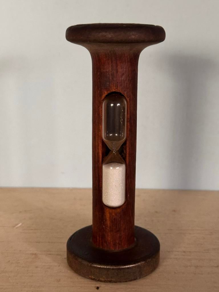 Antieke zandloper van hout, Ophalen of Verzenden