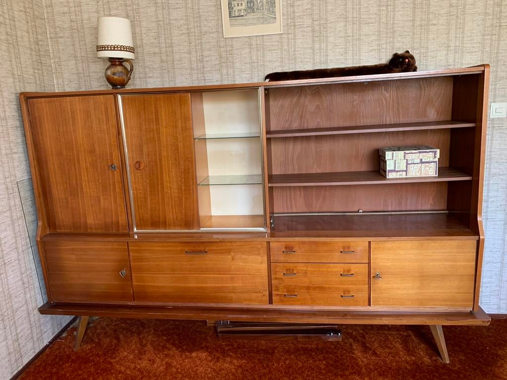 Vintage wandmeubel 60er jaren, Huis en Inrichting, Kasten | Dressoirs, Ophalen, Gebruikt, 25 tot 50 cm