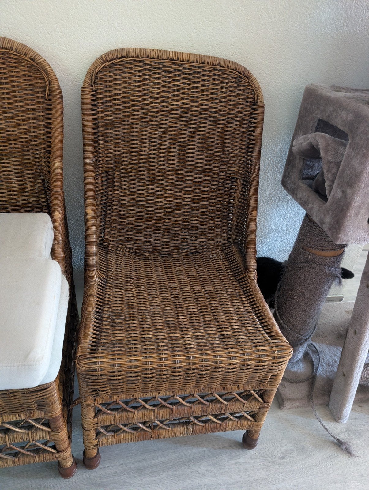 2x Rotan stoel, ophalen vanaf 31-10-2026, Ophalen, Gebruikt, Twee, Bruin